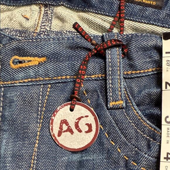 AG Adriano Goldschmied Blue Straight Leg Jeans. Size 31.  NWT. Y2K vintage - Picture 4 of 8